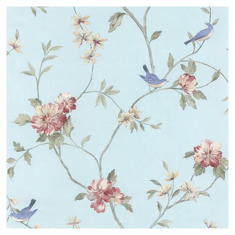 Norwall Floral Bird Wallpaper at Lowes.com