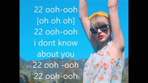 Taylor Swift - 22 (Lyrics) - YouTube
