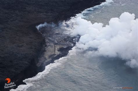 Volcano Overflight: Black Sand Beach Continues to Grow : Big Island Now