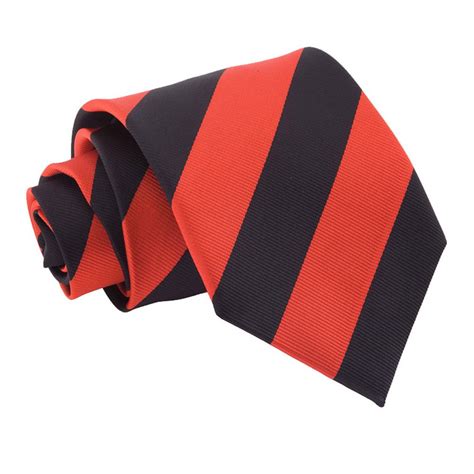 Men's Striped Red & Black Tie