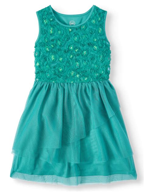 Wonder Nation - Wonder Nation Sequin Soutache Holiday Christmas Dress (Little Girls, Big Girls ...