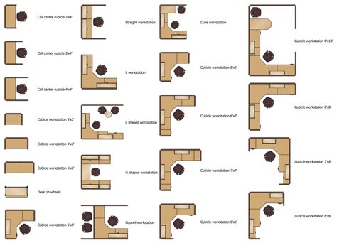 Office Cubicle Layout Templates