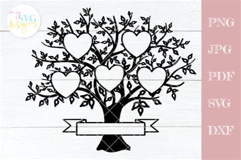 Family Tree Svg 5 Members, Family Reunio (Graphic) by MySVGDesigns ...