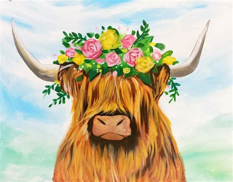 Highland Cow - Paint and Sip Event