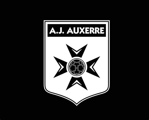 AJ Auxerre Club Symbol Logo White Ligue 1 Football French Abstract ...