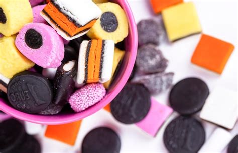 Premium Photo | Liquorice allsorts fondant and licorice sweets or candy ...