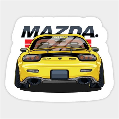 Mazda RX7 - Car - Sticker | TeePublic