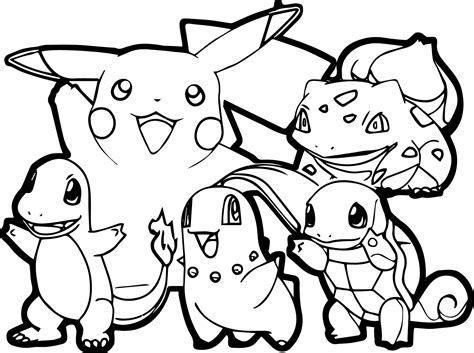 Pokemon coloring page with very thick lines - Pokemon Coloring Pages for Kids