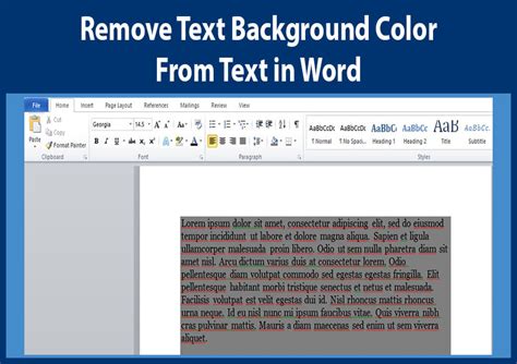 How to Remove Text Background Color in Word – UPaae