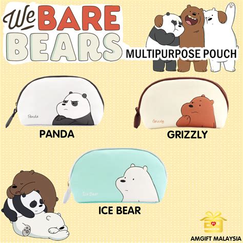 Cartoon Network We Bare Bears Multipurpose Pouch|AMGift Malaysia