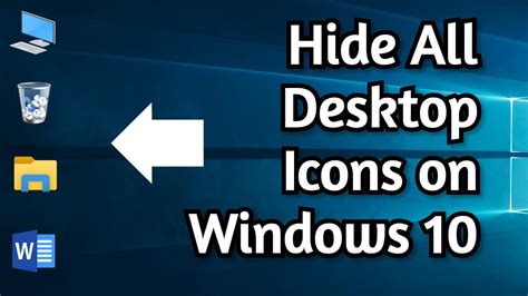 How To Hide Desktop Icons on Windows 10 | Clean Desktop - YouTube