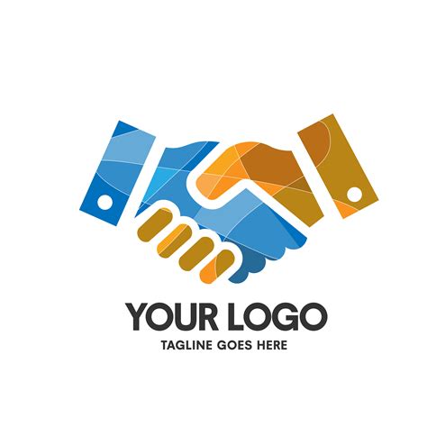 hand shaking colorful LOGO 651447 Vector Art at Vecteezy