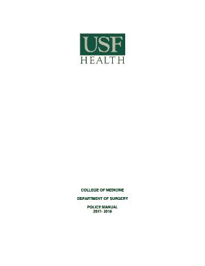 Fillable Online health usf COLLEGE OF MEDICINE DEPARTMENT OF SURGERY ...