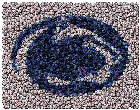 Penn State Bottle Cap Mosaic by Paul Van Scott