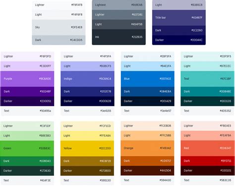 Admin Color Palette