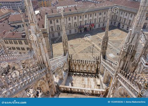 Beautiful Roof of the Duomo Cathedral in Milan. Editorial Photo - Image ...