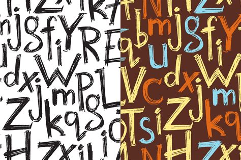 Vector hand drawn latin alphabet (2317) | Illustrations | Design Bundles