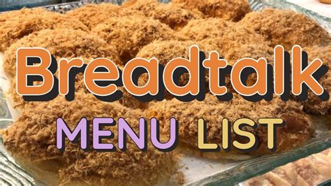 Breadtalk Menu Prices [Philippines Restaurant Menu] - YouTube