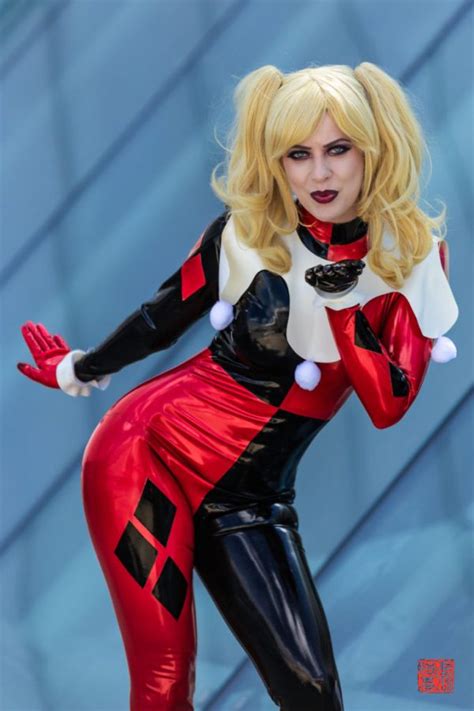 Red and Black Latex Harley Quinn by purplemuffinz - Food and Cosplay