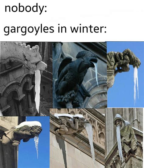 Gargoyles in winter - Meme by TaylorP :) Memedroid