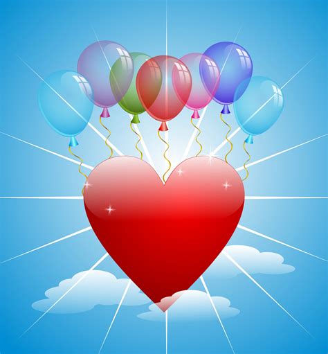 Balloons And Heart Free Stock Photo - Public Domain Pictures