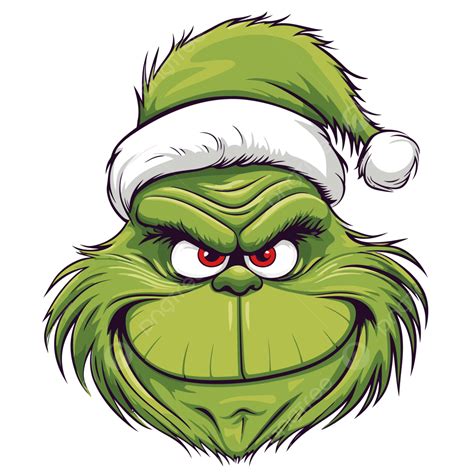 Imágenes Prediseñadas Imprimibles De La Cara Del Grinch Vector PNG ...