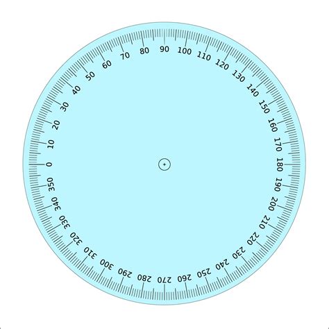 a blue circular ruler with numbers on it