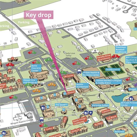 Wingate University Campus Map – Map Vector