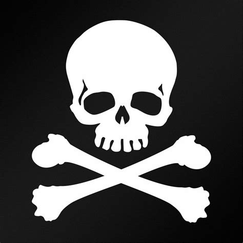 Skull Crossbones Pirate Jolly Roger Vinyl Decal Sticker - Etsy | Skull sticker, Skull and ...