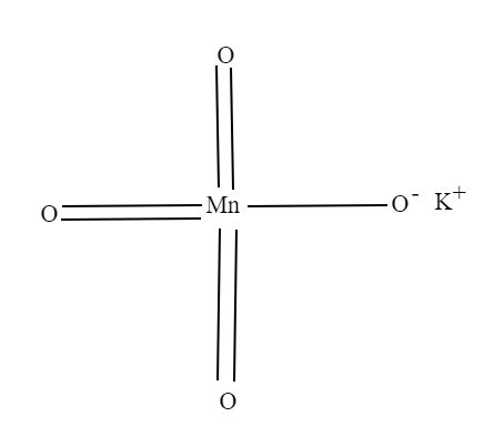 The formula for potassium permanganate is:$A{\\text{ }}{{\\text{K}}_2}{\\text{Mn}}{{\\text{O}}_4 ...