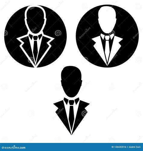 Businessman Vector Icon. Businessman Logo Stock Illustration - Illustration of head, business ...