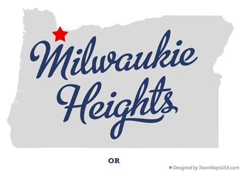 Map of Milwaukie Heights, OR, Oregon