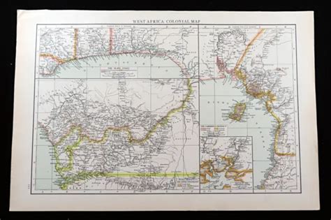 COLONIAL WEST AFRICA Slave Coast Slavery European Colonies Antique Map 1899 EUR 49,71 - PicClick IT