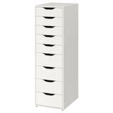 ALEX drawer unit with 9 drawers, grey-turquoise, 36x116 cm - IKEA Malaysia