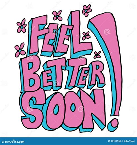 Feel Better Soon Message Stock Vector - Image: 70917955