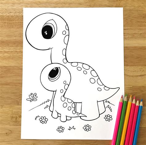 Cute Dinosaur Coloring Pages