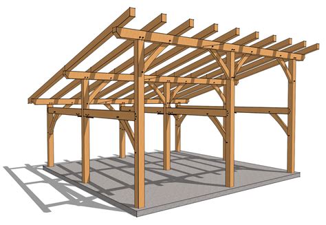 24×24 Shed Roof Plan - Timber Frame HQ