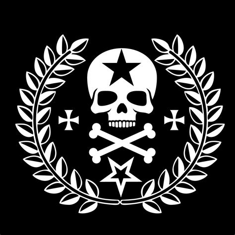 military emblem with skull, 617117 Vector Art at Vecteezy