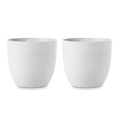 Xtore Small Size Decorative and Durable Beautiful Small Ceramic Pots for Indoor Plants ( White ...