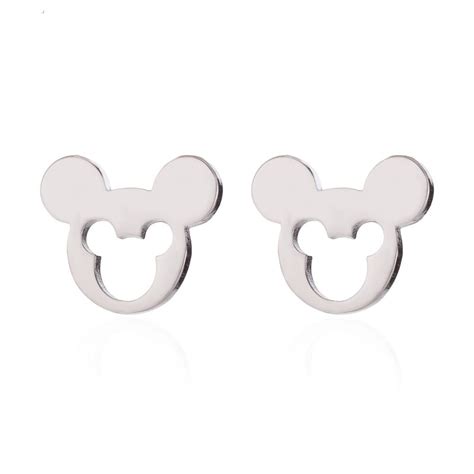 Stainless Steel Women Mickey Cartoon Earrings