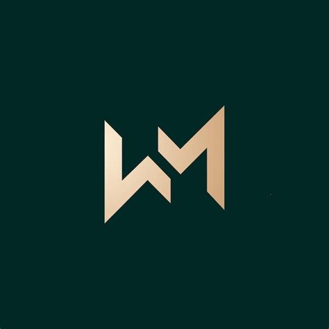 Premium Vector | Luxury mw monogram logo design