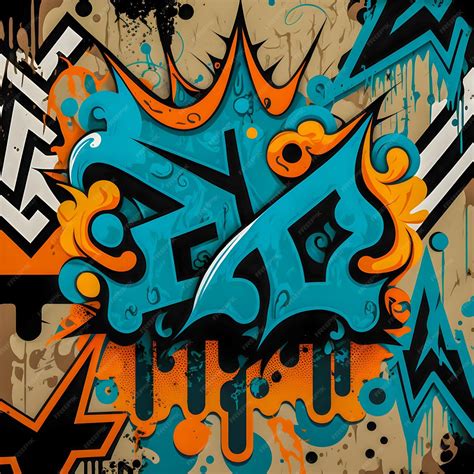 Premium Photo | Oldschool graffiti pattern illustration