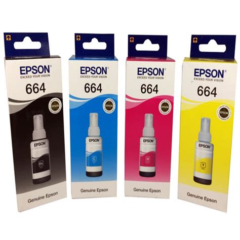 EPSON 664 Ink For Epson Printers (Genuine) Ink Refill for Color Printer