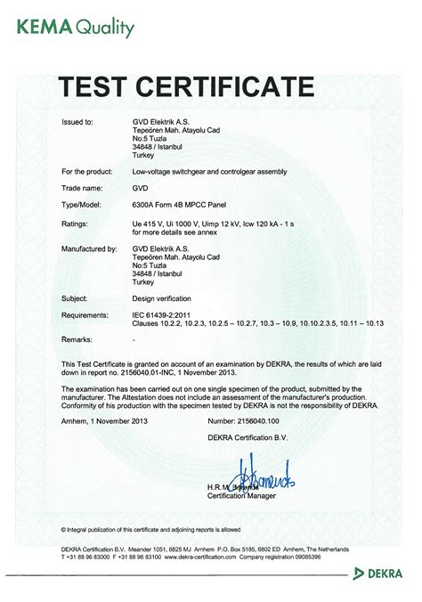 We successfully got our Full Type Test Certificate for 6300 A 120 kA ...