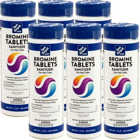 Bromine Spa Sanitizing Tablets - Case of 6 x 1½ LB bottles – SpaDepot.com