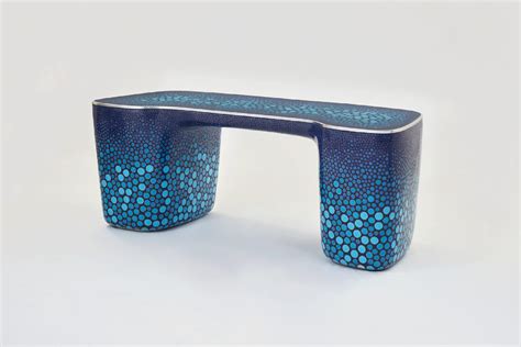 Cloisonné Blue Desk | Marc Newson Exhibition | Marc Newson Ltd