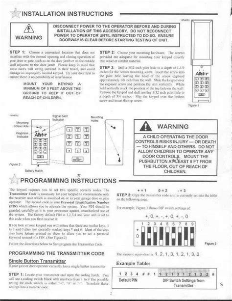 Clicker Garage Door Opener Programming Manual