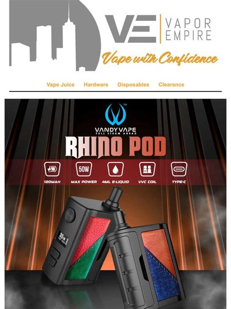 Vapor Empire: New Arrival! Vandy Vape Rhino Pod Kit 💥 | Milled