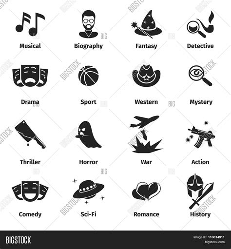 Movie Genres Vector Vector & Photo (Free Trial) | Bigstock