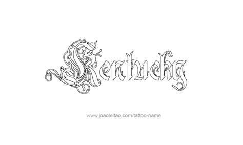 Kentucky USA State Name Tattoo Designs - Page 4 of 5 - Tattoos with Names